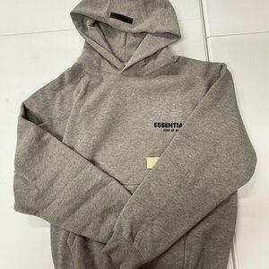 Fear of God Essentials Heather Gray Hoodie Small Size